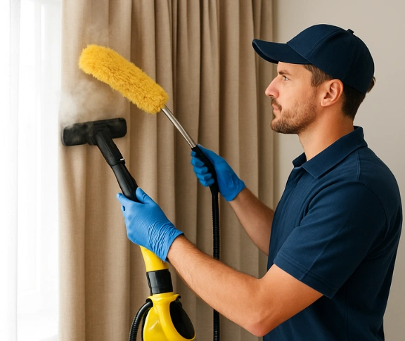 Trusted curtain steam cleaning technician Matty Curtain Cleaning essendon-vic QLD