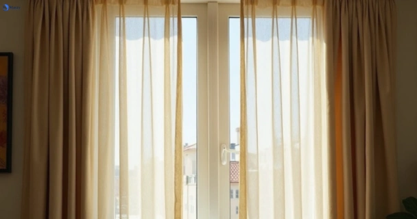 Dusty and dull curtains in essendon-vic before steam cleaning